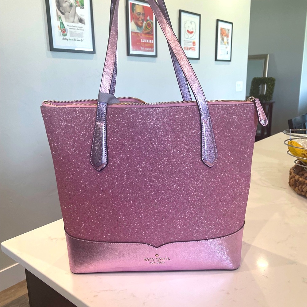 Kate Spade Lola Pink Glitter Tote